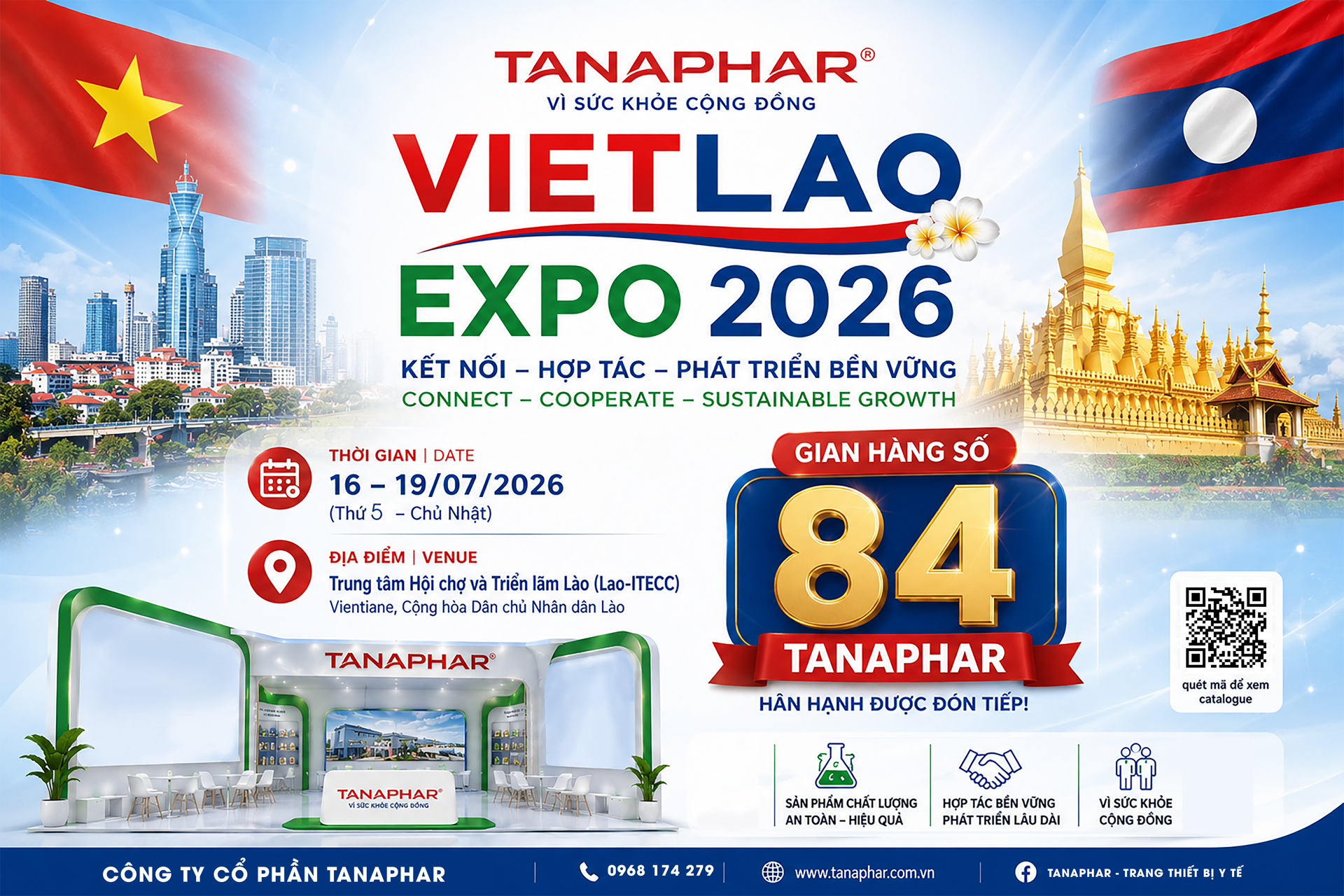 TANAPHAR THAM GIA HỘI CHỢ THƯƠNG MẠI QUỐC TẾ VIỆT NAM - LÀO (VIETLAO EXPO 2026) – KẾT NỐI HỢP TÁC, MỞ RỘNG THỊ TRƯỜNG TRANG THIẾT BỊ Y TẾ VIỆT NAM – LÀO 2